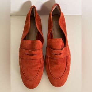 Marc Fisher LTD orange suede loafers sz 8.5
